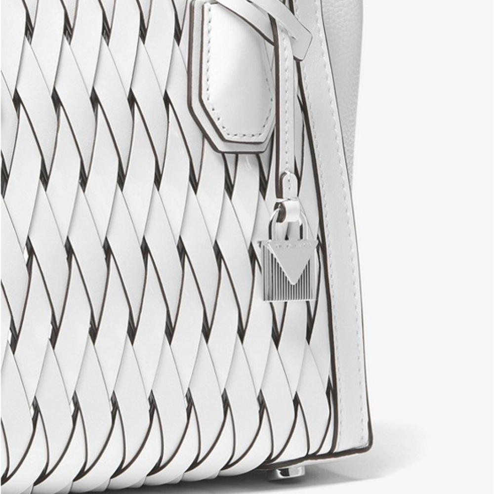 Michael Kors Mercer Studio Woven Leather Crossbody - Picture 4 of 6